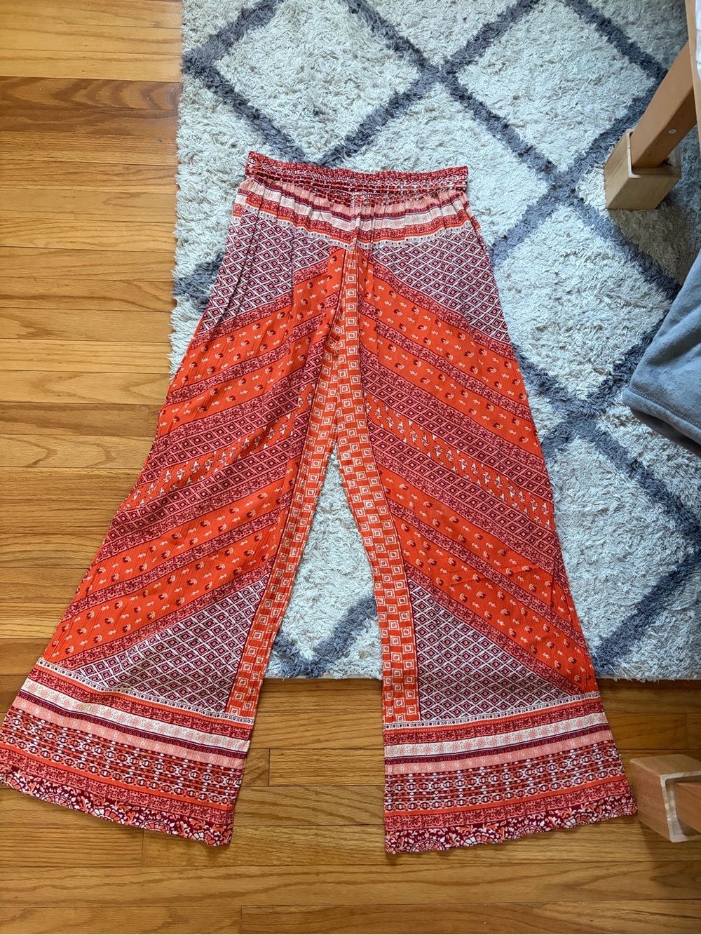 Earthbound Wide-Leg Printed Pants |Orange - Picture 6 of 6